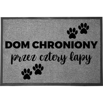 Rohožka VCHODOVÁ ROHOŽKA ŠEDÁ 40X60CM KE DVEŘÍM VTIPNÁ ZÁBAVNÁ DŮM CHRÁNĚN