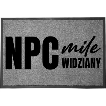 Rohožka VCHODOVÁ ROHOŽKA ŠEDÁ 40X60 KE DVEŘÍM VTIPNÁ ZÁBAVNÁ NPC VÍTÁNI