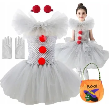 Karnevalový kostým KOSTÝM HARLEKÝN KLAUN ŠATY TUTU KOSTÝM NA KARNEVAL PLES 110 116