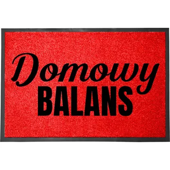 Rohožka ČERVENÁ VSTUPNÍ ROHOŽKA 60X40 DO DOMU - HUMOR, DOMÁCÍ POHODA