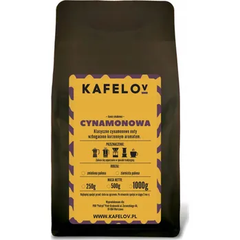 Káva Kafelov Káva s příchutí SKOŘICE 500g celozrnná