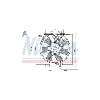 Chladič motoru Ventilátor chladiče klimatizace NISSENS 85275