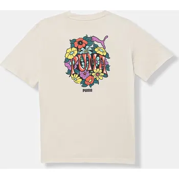 Chlapecké tričko Dětské bavlněné tričko Puma MID90s 691729 béžová 01X, vel. 128