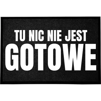 Rohožka ČERNÁ VSTUPNÍ ROHOŽKA 60X40 CM PŘED DVEŘE - NIC NENÍ HOTOVÉ