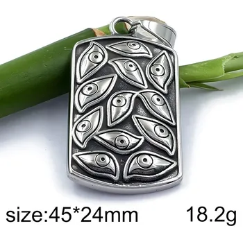 Přívěsek Amulet s několika očima - ocelový přívěsek