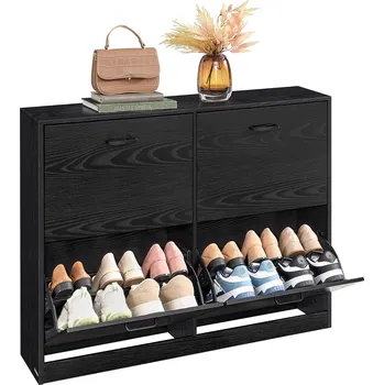 Výklopný botník Vasagle Klein 105,5 cm černý