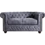 Dvousedačka Chesterfield Vintage šedá