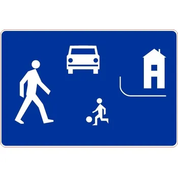 Nálepka dopravní značka D-40 obytná zóna