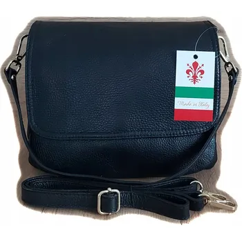 Kabelka Vera Pelle kabelka kožená kabelka přes rameno z pravé kůže černá