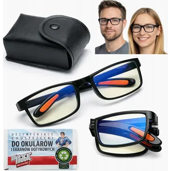 Brýle na čtení Skládací dioptrické brýle na čtení Zvětšovací +3.5 dioptrie Pouzdro + hadřík