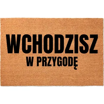 Rohožka KOKOSOVÁ ROHOŽKA PŘED DVEŘE 60X40CM - VSTUPUJETE DO DOBRODRUŽSTVÍ