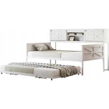 Pohovka Dvojlůžková postel Arhatreya 90x200 bílá