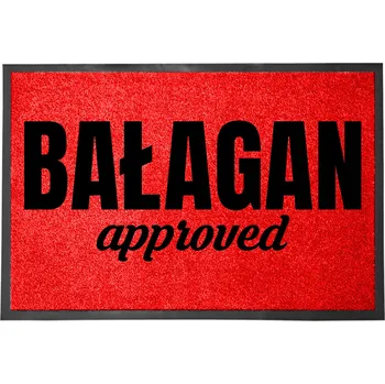 ČERVENÁ VSTUPNÍ ROHOŽKA 60X40CM PŘED DVEŘE - BAŁAGAN APPROVED