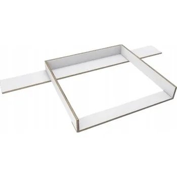 přebalovací pult a komoda Bílý přebalovací pult s ohrádkou, jednoduchý, na komodu Hemnes s 8 zásuvkami, překližka 78x80 cm