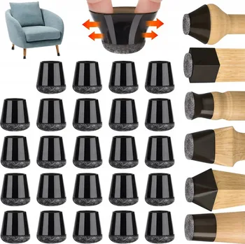 Podložka pod nábytek 24 x SILIKONOVÉ NÁVLEKY NA NOHY STOLNÍHO KŘESLA NÁBYTEK OCHRANNÉ NÁSTAVCE PLST