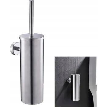 WC štětka Závěsná WC štětka do KOUPELNY s víkem z Nerezová Ocel INOX