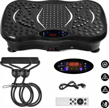 Masážní přístroj VIBRAČNÍ PLOŠINA TRÉNINKOVÁ VIBRAČNÍ MASÁŽNÍ PŘÍSTROJ S DÁLKOVÝM OVLÁDÁNÍM 3D