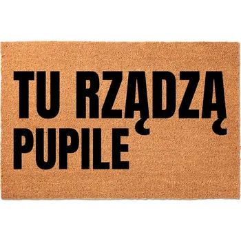 KOKOSOVÁ ROHOŽKA PŘED DVEŘE 60X40CM - TADY VLÁDNOU MAZLÍČCI