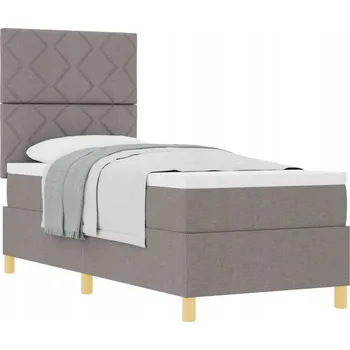 Postel Pružinová postel s matrací 203 x 80 x 128 cm, tmavě šedá