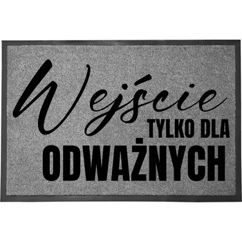 Rohožka ŠEDÁ VSTUPNÍ ROHOŽKA 60X40 KE DVEŘÍM - VTIPNÝ DESIGN PRO ODVÁŽNÉ