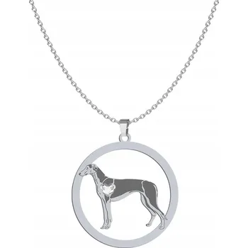 Náhrdelník Stříbrný náhrdelník s psem Chrt Polský GRAVÍROVÁNÍ VĚNOVÁNÍ DÁREK