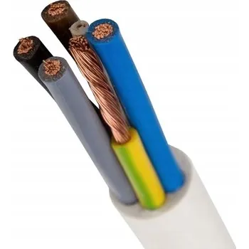 elektrický kabel Kabel H05VV-F OWY 5x6 bílý 300/500V