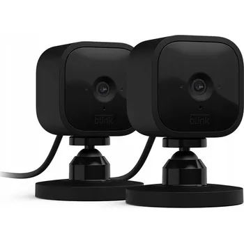 IP kamera BLINK Mini Vnitřní Kamera Full HD 1080p s Alexa, Černá, 2 Kusy