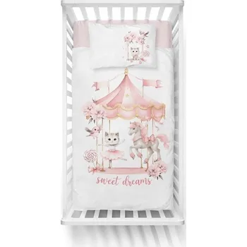 Povlečení Povlečení pro kojence 100x135 Kočička baletka Růžová BAVLNA