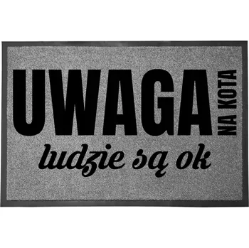 Rohožka ŠEDÁ VSTUPNÍ ROHOŽKA 60X40 POD DVEŘE NA BOTY - LIDÉ JSOU OK