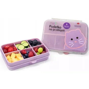 Svačinový box Melii Krabička na svačinu KOTEK 6 nastavitelných přihrádek, obědový box