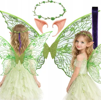 Karnevalový kostým Křídla víly elfa KOSTÝM lesní skřítek elf motýl věneček uši na ples