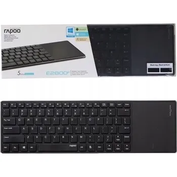 Klávesnice BEZDRÁTOVÁ KLÁVESNICE S TOUCHPADEM RAPOO E2800, KOMPAKTNÍ, ČERNÁ