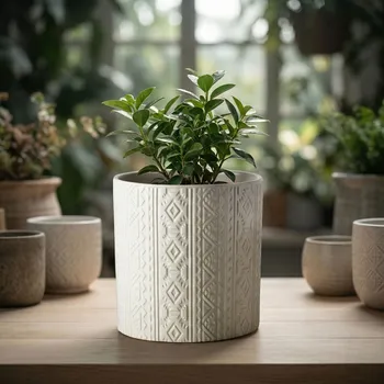 Obal na květináč Květináč MONDEX NEVA 19,5 × 19,5 × 19 cm krémový