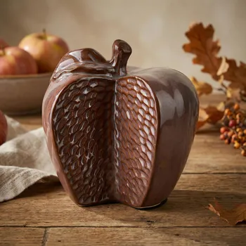 Figurka jablko MONDEX SAGGIO APPLE 12 × 10 × 12,5 cm hnědá