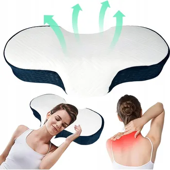 Polštář Ortopedický Polštář pro terapii spánku krční páteře, z paměťové pěny, bílý