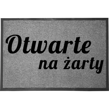 Rohožka VSTUPNÍ ROHOŽKA ŠEDÁ 40X60 KE DVEŘÍM VTIPNÁ ZÁBAVNÁ OTEVŘENÁ VTIPŮM