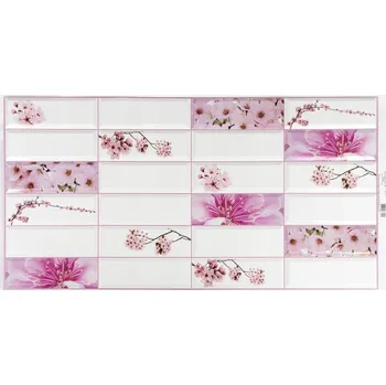 3D PVC obkladový panel s květinovým vzorem