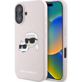 Pouzdro na mobilní telefon Zadní Kryt Karl Lagerfeld pro Apple iPhone 16 růžové