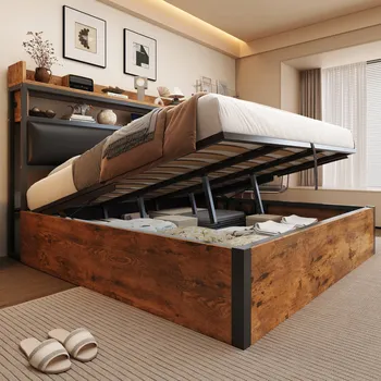 Postel Jednolůžková dřevěná postel Arhatreya 180x200 cm černá