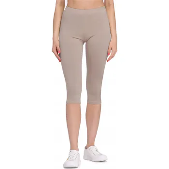 Dámské legíny Dámské legíny 3/4 carpi legíny dámské viskóza BLV50-148 Hnědá S