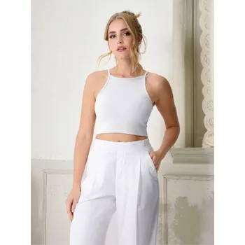 Sinsay - Crop top na ramínka - bílá - 313AI-00X - 313AI-00X-M-2