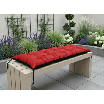 Podsedák Prošívané sezení na lavici WILSON color 10 červená různé rozměry, polstr na zahradní lavici - sedák Mybesthome Rozměr: 120x40 cm