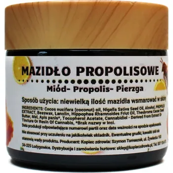 Propolisová mast s medem, propolisem a perga. ČISTÉ SLOŽENÍ. Na rány a jizvy. 60 Ml