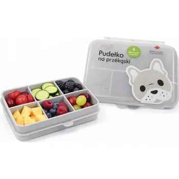 Svačinový box Melii Krabička na svačinu PEJSEK 6 nastavitelných přihrádek, obědový box