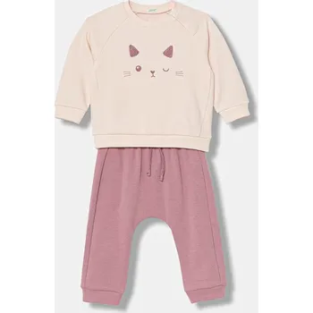 Kojenecká souprava Kojenecká tepláková souprava United Colors of Benetton 3FTZAK01D.G.W.Seasonal růžová 39X, vel. 74