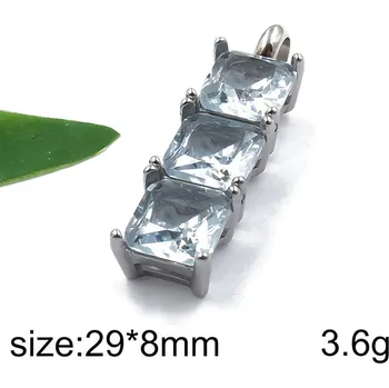 Přívěsek Tři světlé kamínky nad sebou - ocelový přívěsek