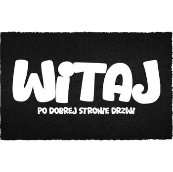 Rohožka KOKOSOVÁ ROHOŽKA ČERNÁ VSTUPNÍ 60X40 VTIPNÁ HUMORNÁ NA STRANĚ STROMŮ