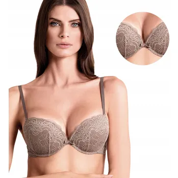 Dámské oblečení Lormar push-up podprsenka hnědá velikost 65B