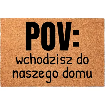 KOKOSOVÁ ROHOŽKA PŘED DVEŘE 60X40 CM - VSTUPUJETE DO...