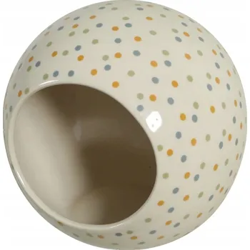 ZOLUX Keramický domeček COSY pro křečka koule 10x10cm s puntíky